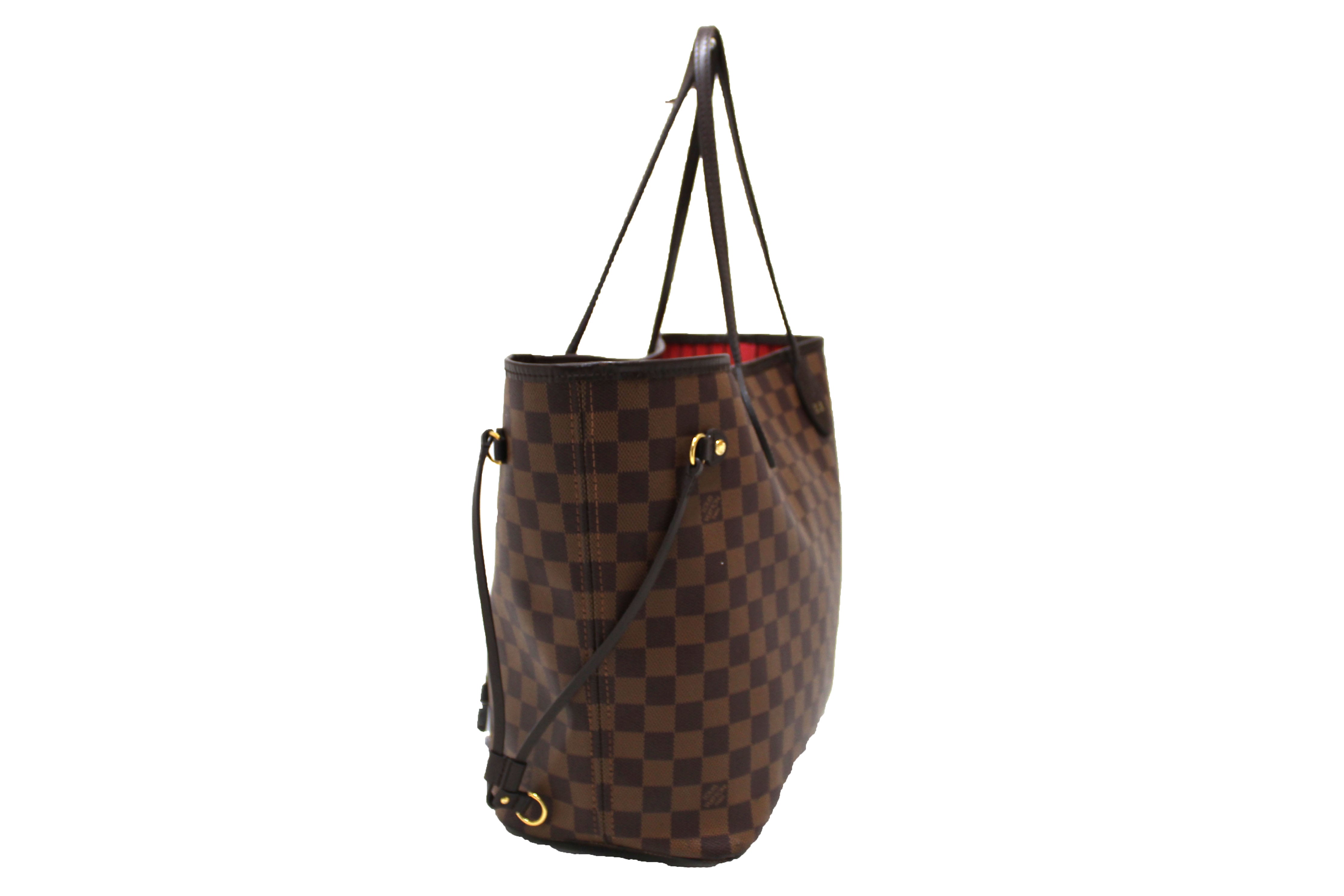 Authentic Louis Vuitton Damier Ebene Neverfull MM Shoulder Bag