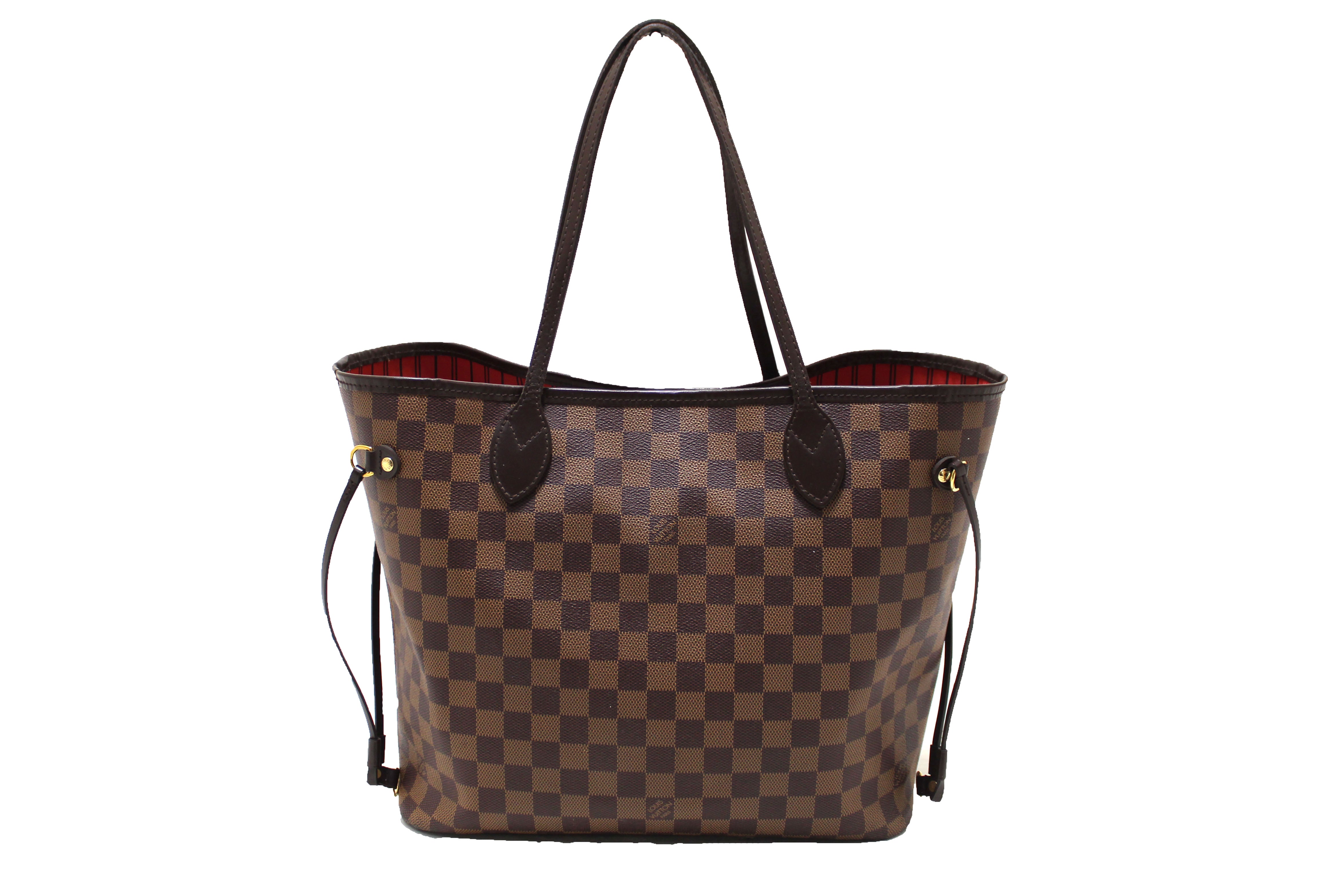 Authentic Louis Vuitton Damier Ebene Neverfull MM Shoulder Bag