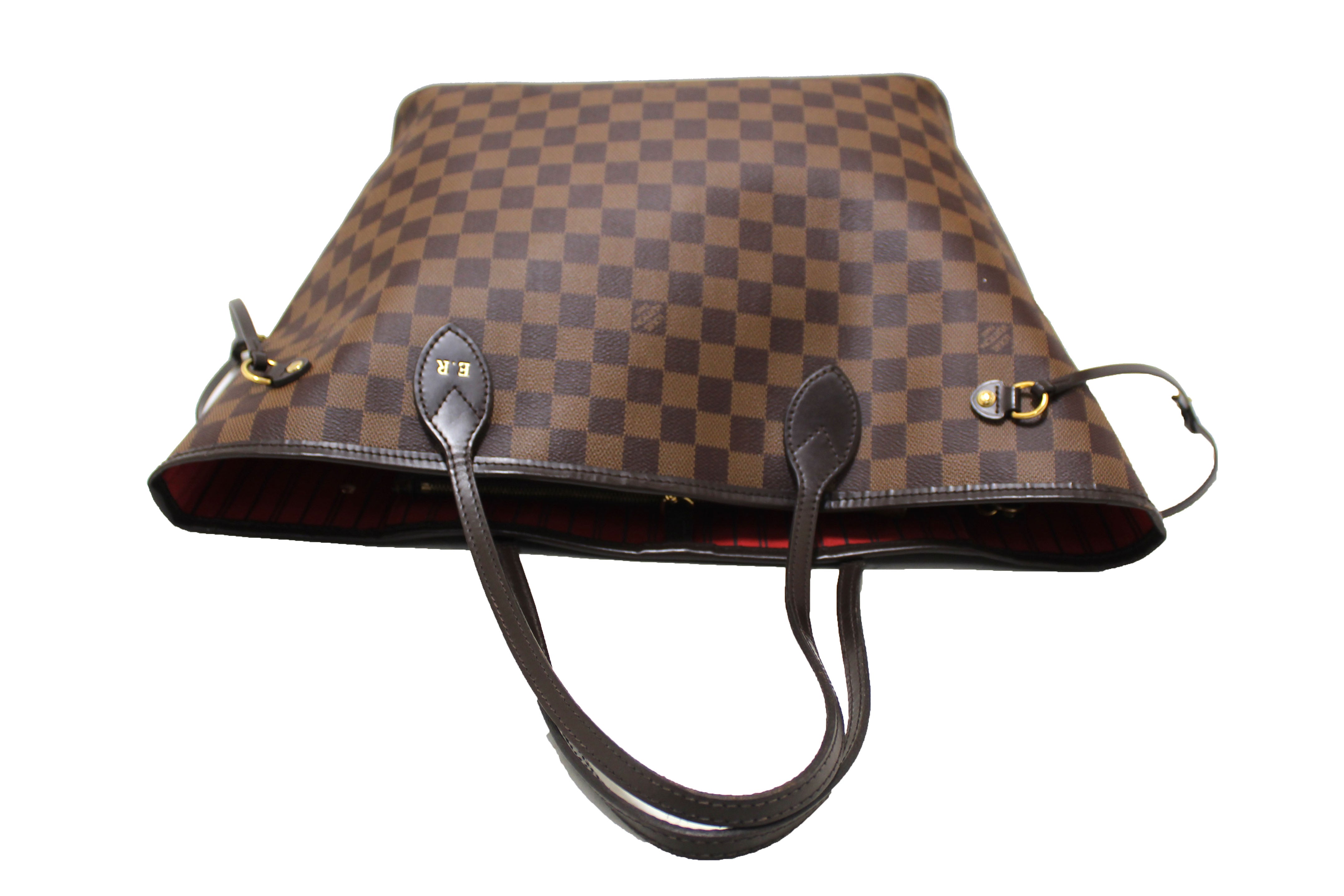 Authentic Louis Vuitton Damier Ebene Neverfull MM Shoulder Bag