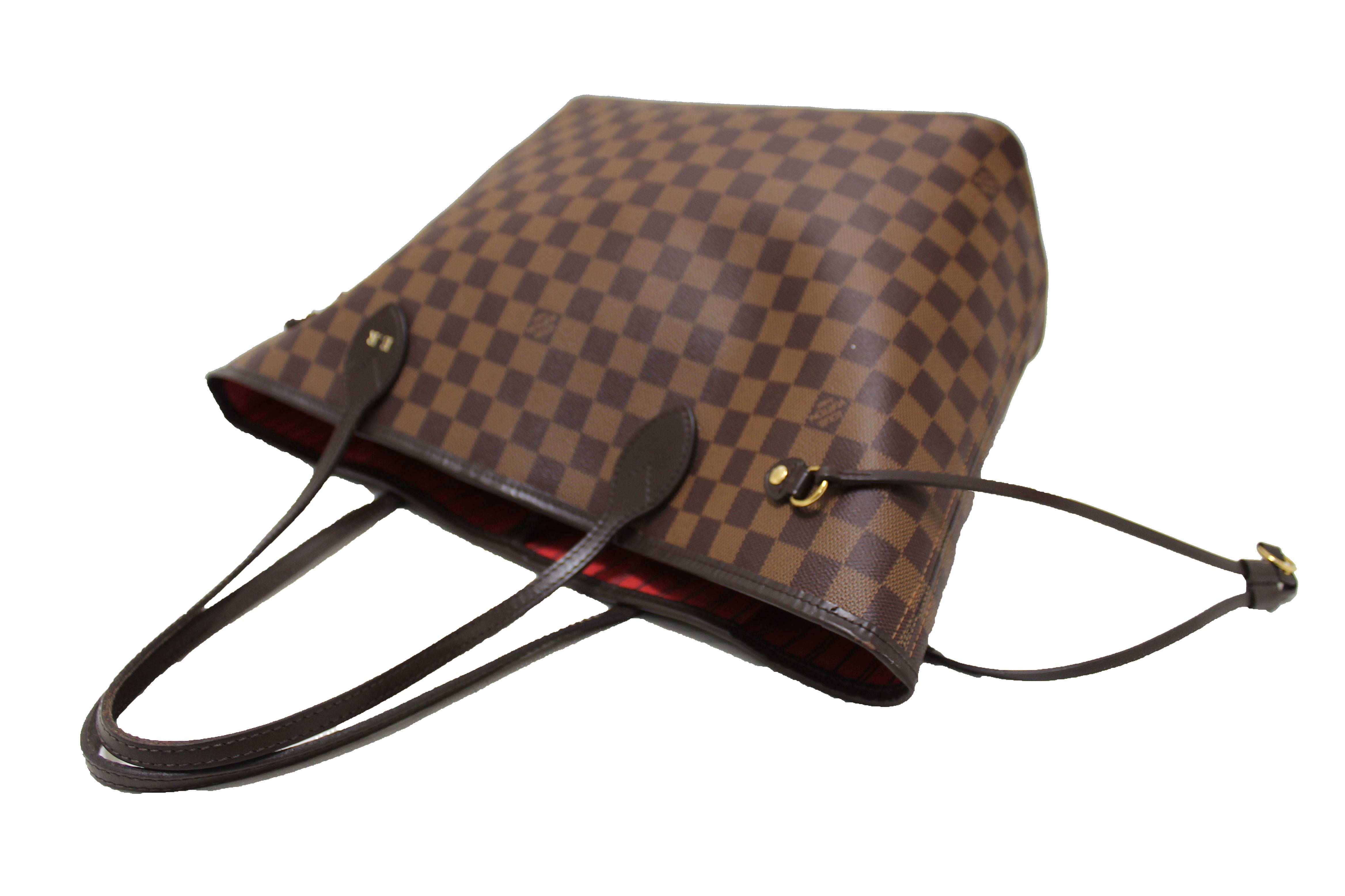 Authentic Louis Vuitton Damier Ebene Neverfull MM Shoulder Bag