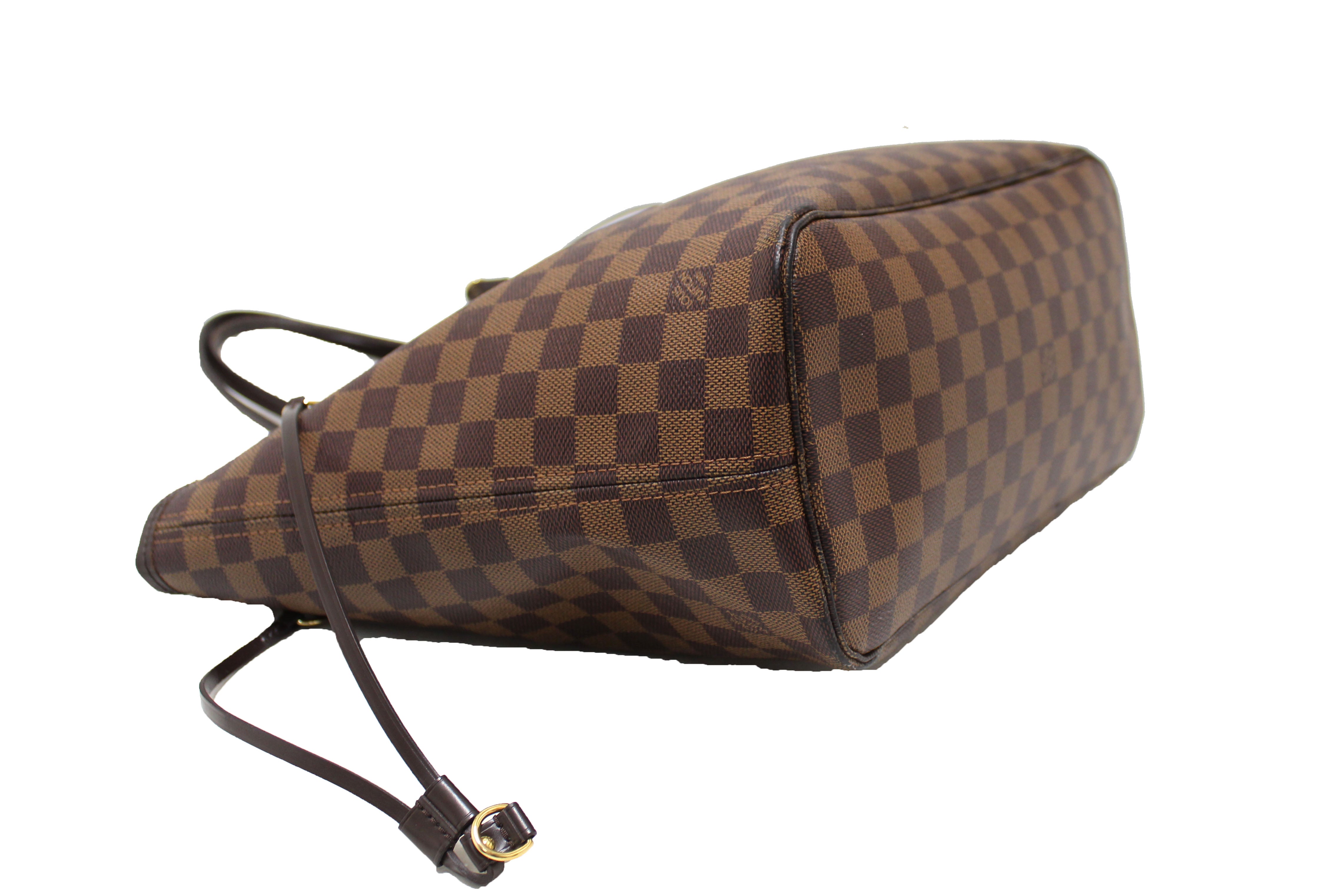Authentic Louis Vuitton Damier Ebene Neverfull MM Shoulder Bag