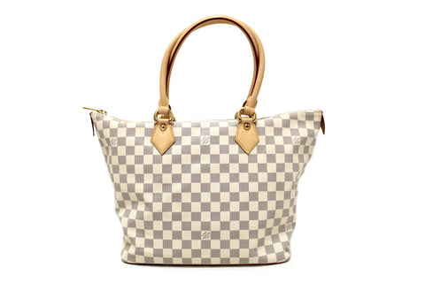Authentic Louis Vuitton Damier Azur Saleya MM Shoulder Bag