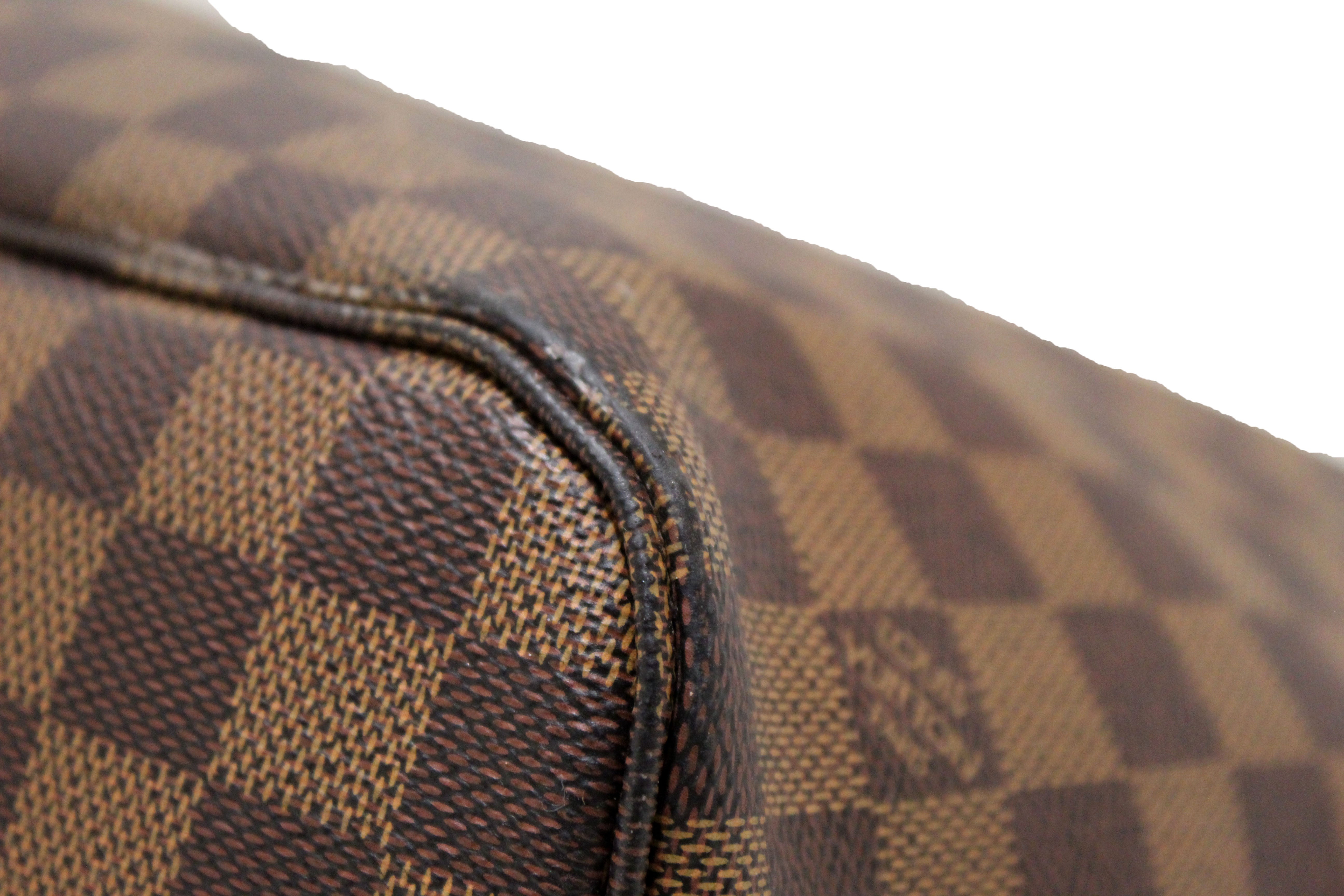 Authentic Louis Vuitton Damier Ebene Neverfull MM Shoulder Bag