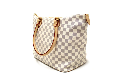 Authentic Louis Vuitton Damier Azur Saleya MM Shoulder Bag