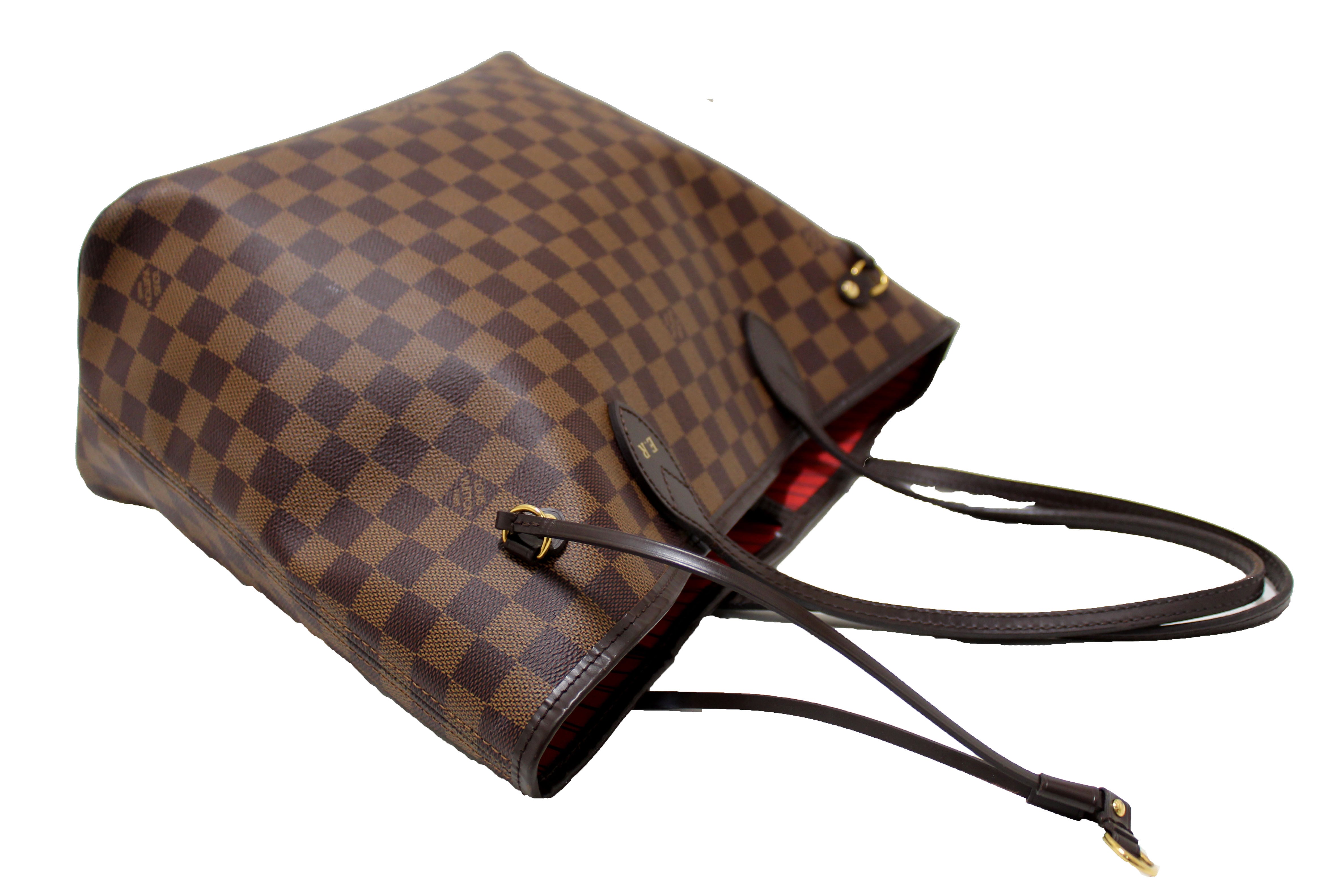 Authentic Louis Vuitton Damier Ebene Neverfull MM Shoulder Bag