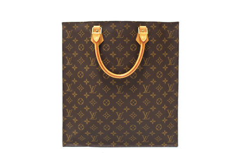 Authentic Louis Vuitton Classic Monogram Sac Plat Handbag