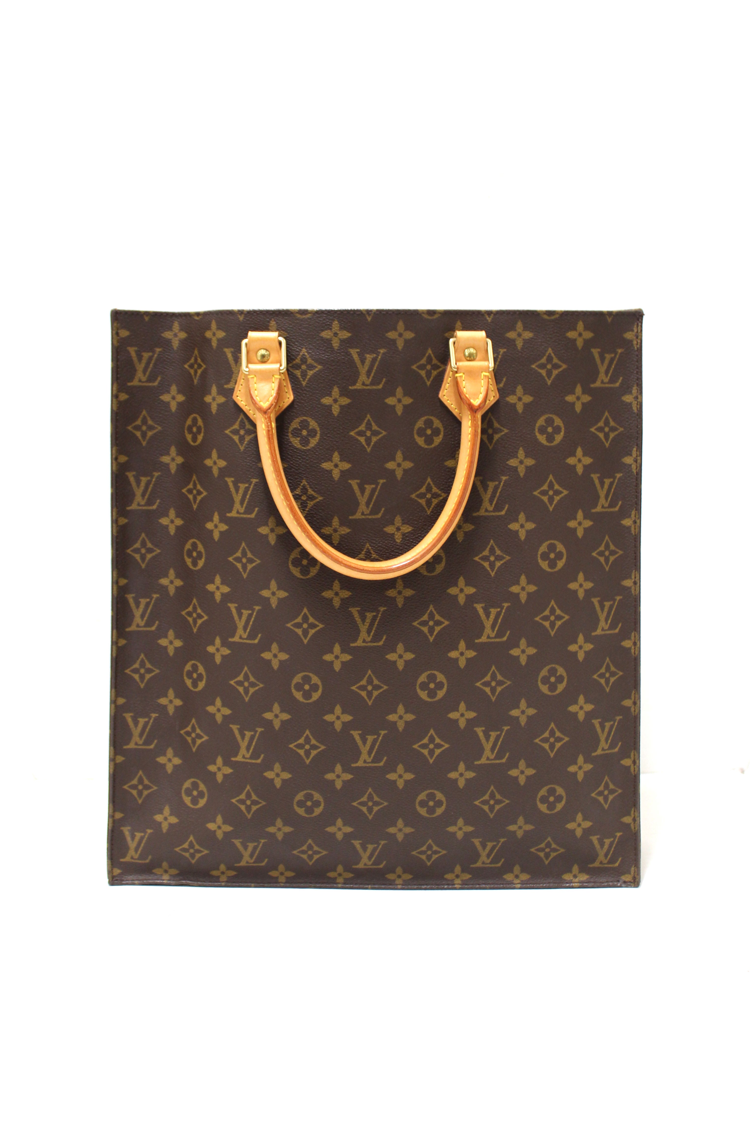 Authentic Louis Vuitton Classic Monogram Sac Plat Handbag
