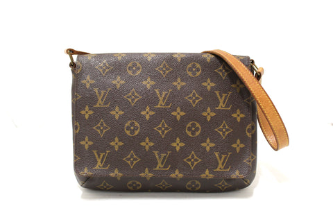 Authentic Louis Vuitton Classic Monogram Musette Tango Shoulder Bag