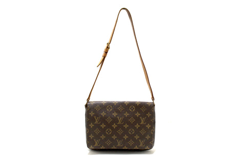 Authentic Louis Vuitton Classic Monogram Musette Tango Shoulder Bag