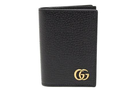 Authentic NEW Gucci GG Marmont Black Leather Card Case