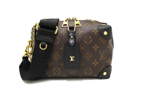 Authentic Louis Vuitton Classic Monogram Petite Malle Supple Crossbody Bag