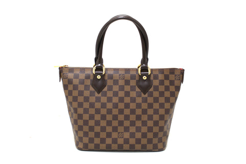 Authentic Louis Vuitton Damier Ebene Saleya PM Handbag