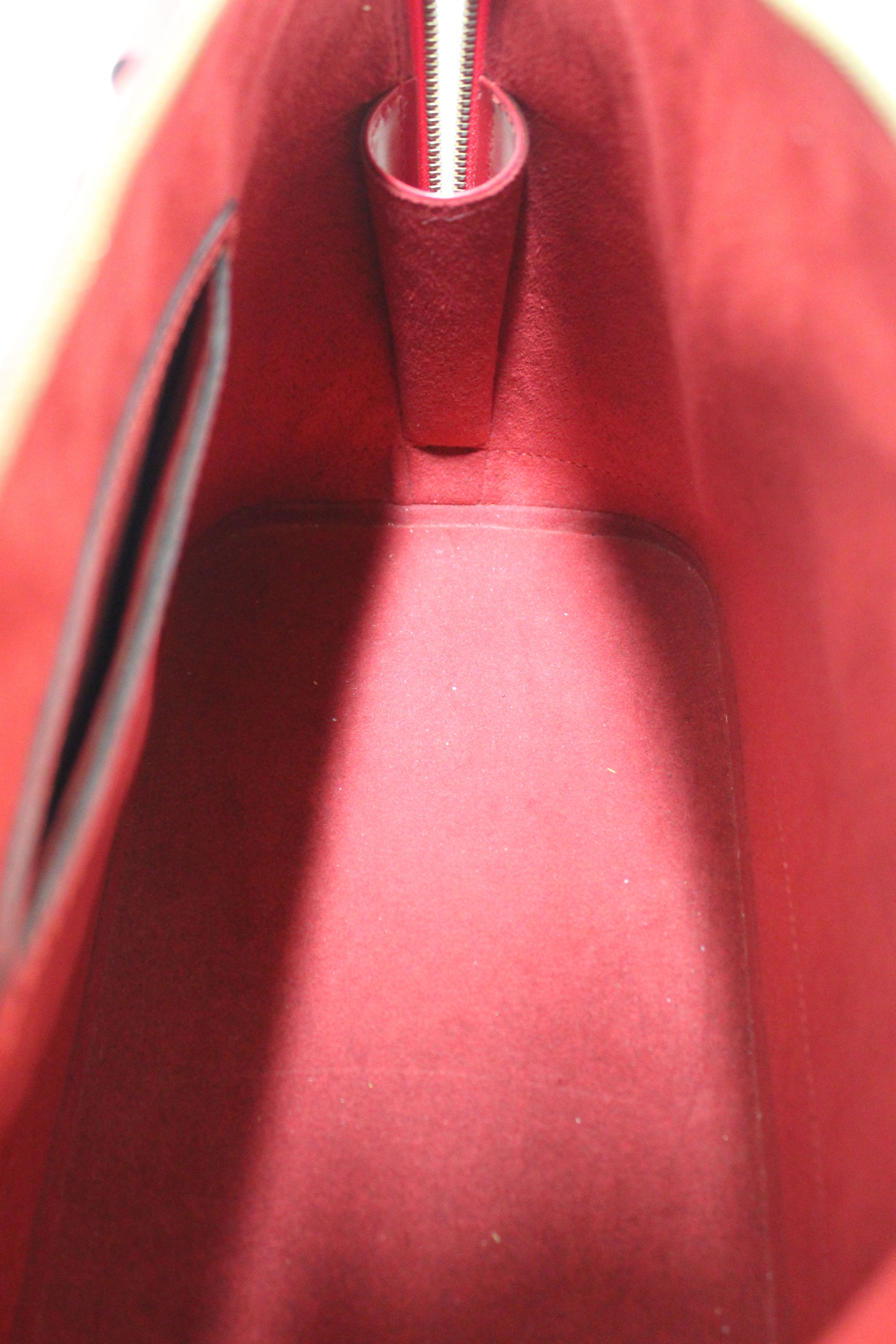 Authentic Louis Vuitton Red Epi Leather Alma PM Handbag