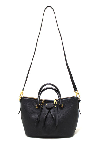 Authentic Louis Vuitton Black Monogram Empreinte Leather Mazarine PM Bag