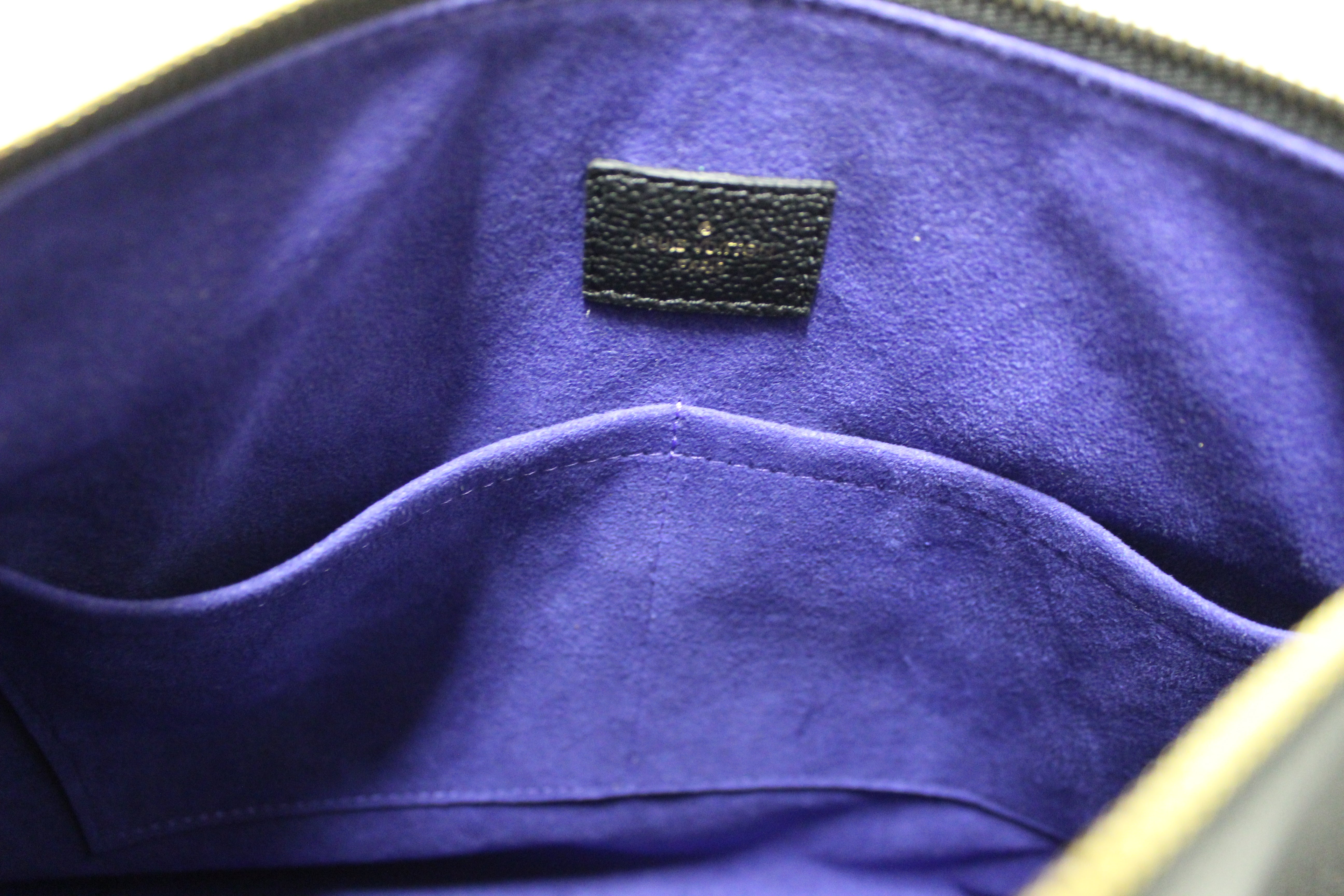 Authentic Louis Vuitton Black Monogram Empreinte Leather Maida Hobo Bag