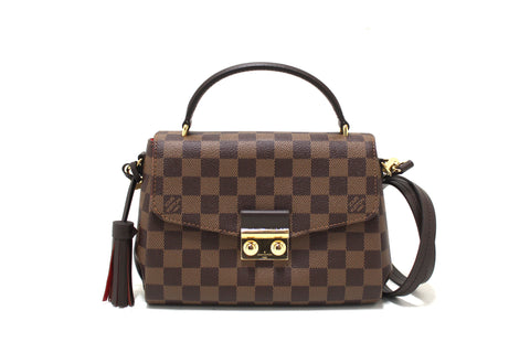Authentic Louis Vuitton Damier Ebene Croisette Handbag/Messenger Bag