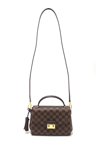 Authentic Louis Vuitton Damier Ebene Croisette Handbag/Messenger Bag