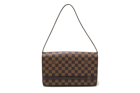 Authentic Louis Vuitton Damier Ebene Tribeca Long Shoulder Bag