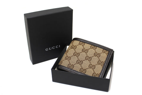 NEW Authentic Gucci Brown GG Signature Men's Wallet