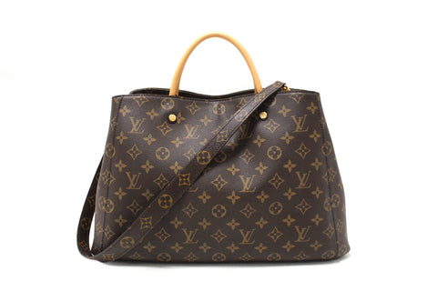 Authentic Louis Vuitton Classic Monogram Canvas Montaigne GM Handbag