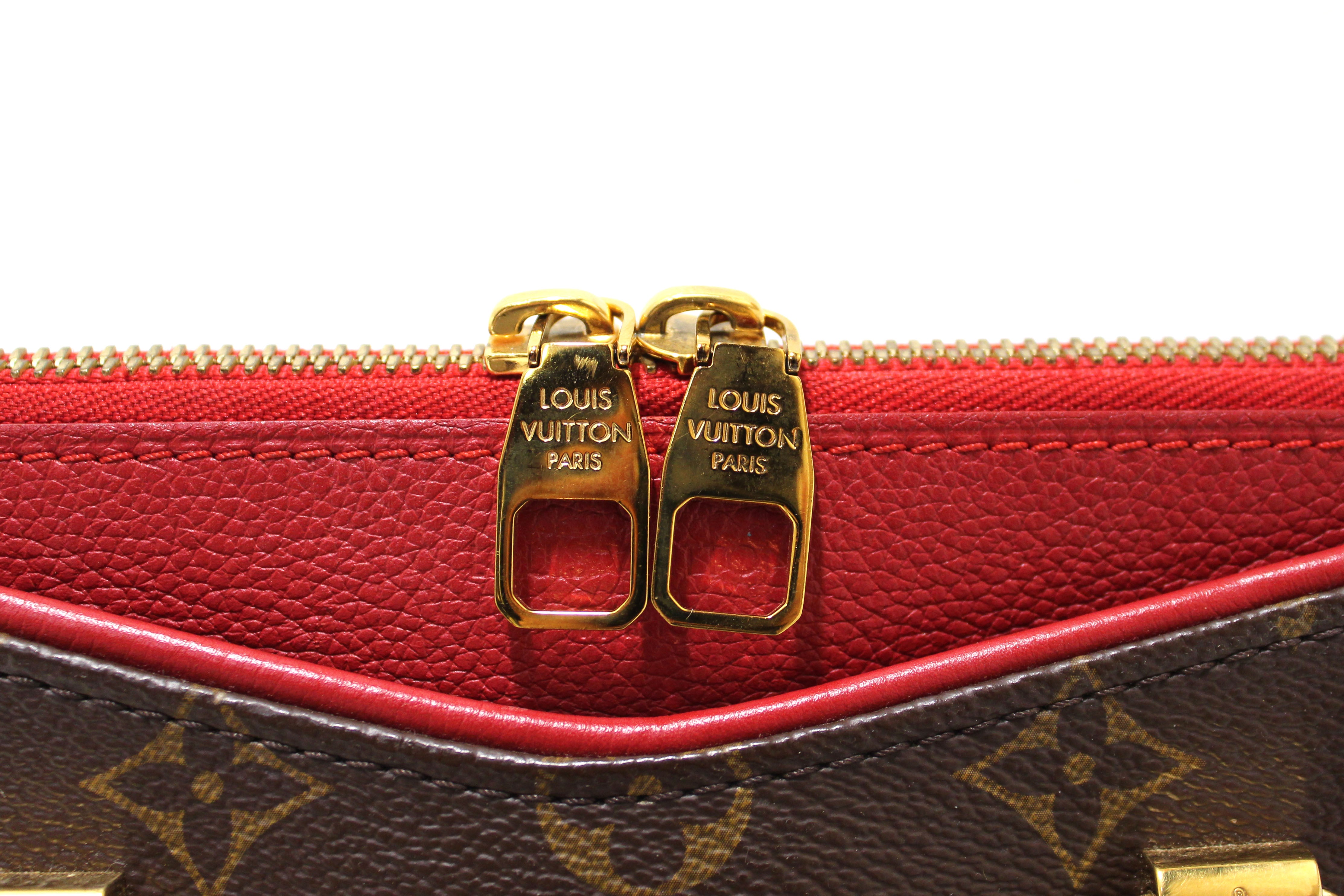 Authentic Louis Vuitton Monogram Red Pallas BB Hand/Crossbody Bag