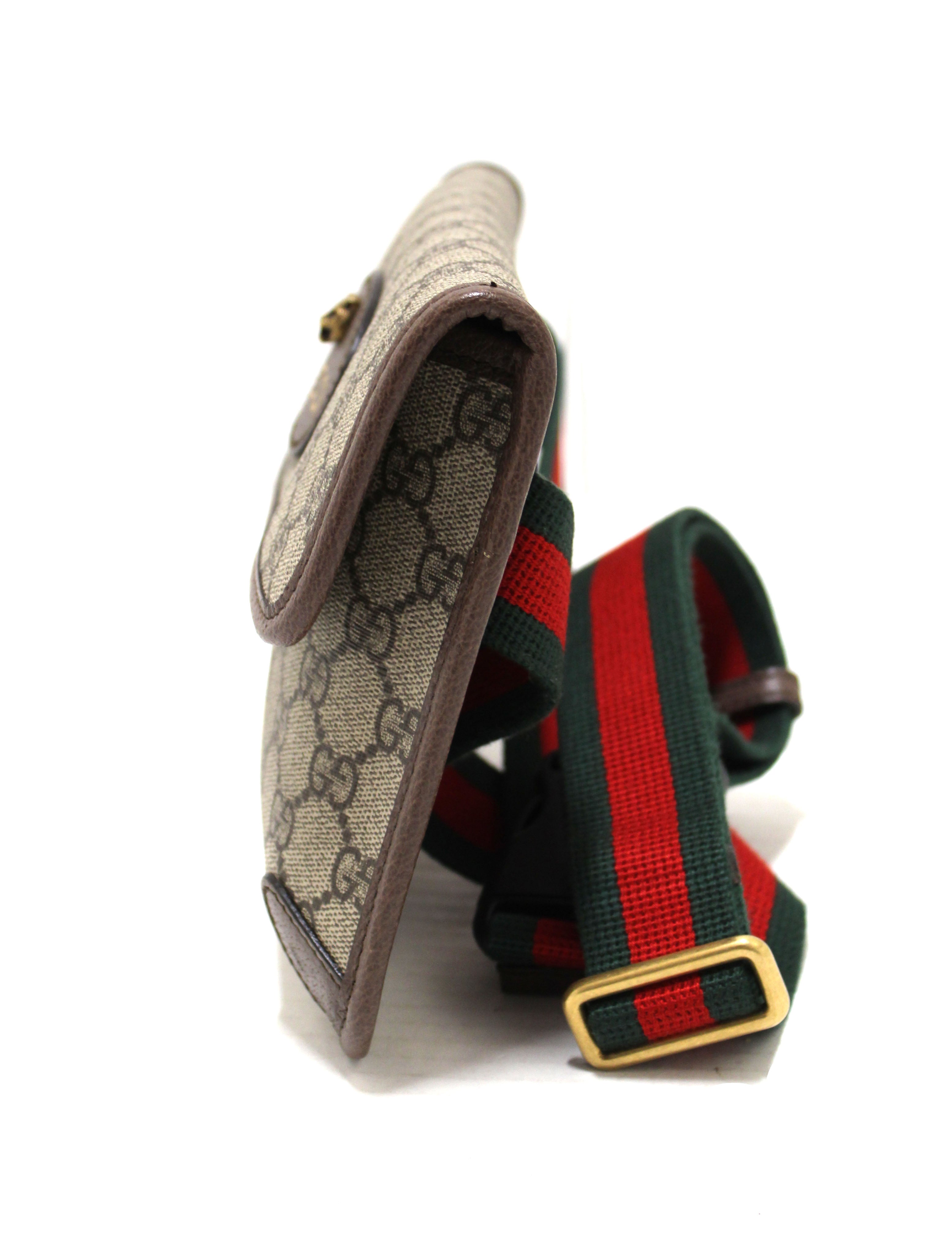 Authentic Gucci Brown GG Supreme Neo Vintage Belt Bag