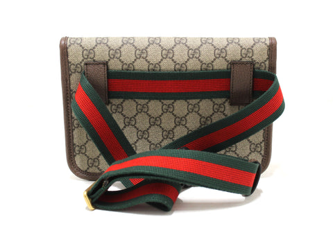 Authentic Gucci Brown GG Supreme Neo Vintage Belt Bag