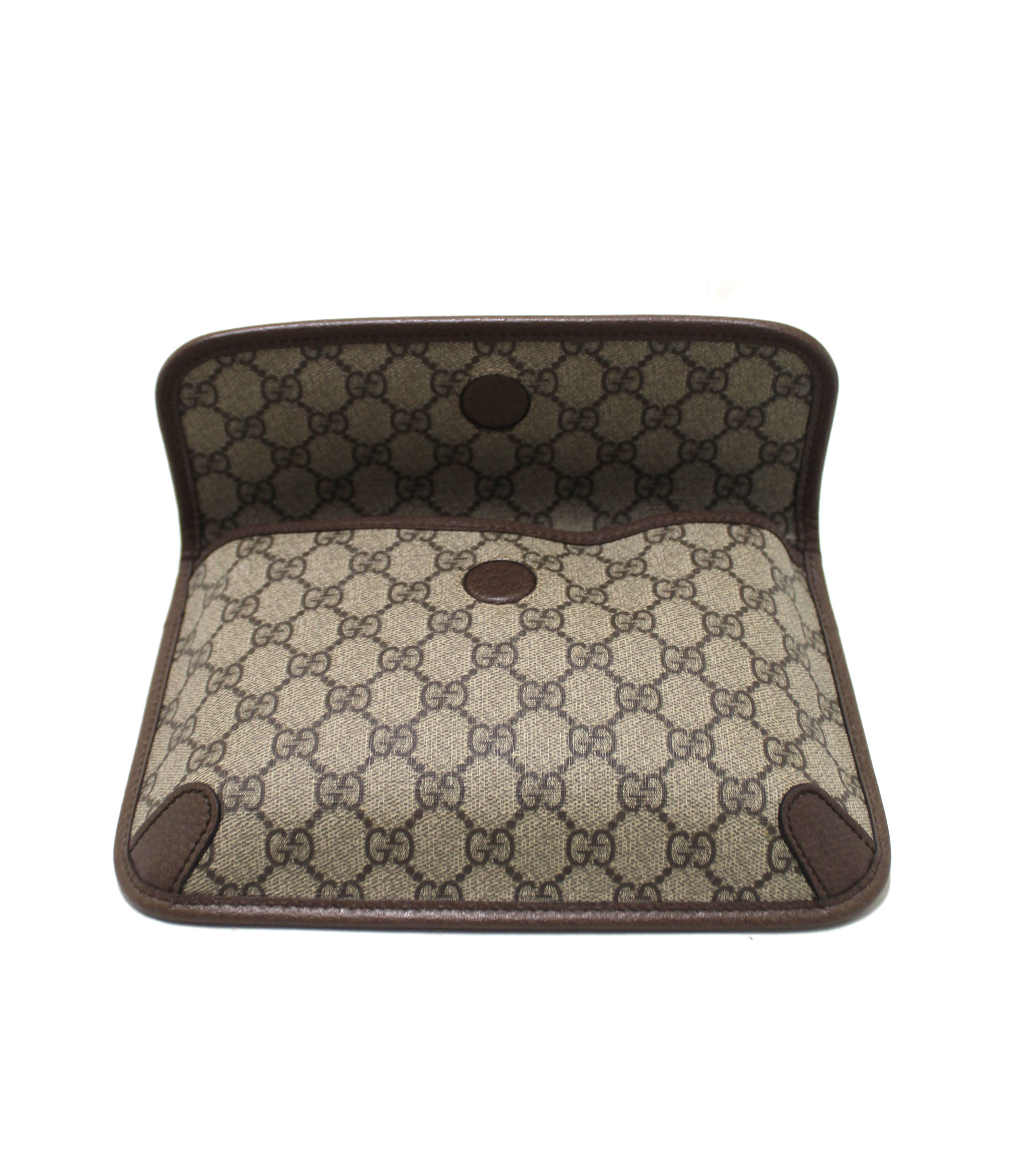 Authentic Gucci Brown GG Supreme Neo Vintage Belt Bag