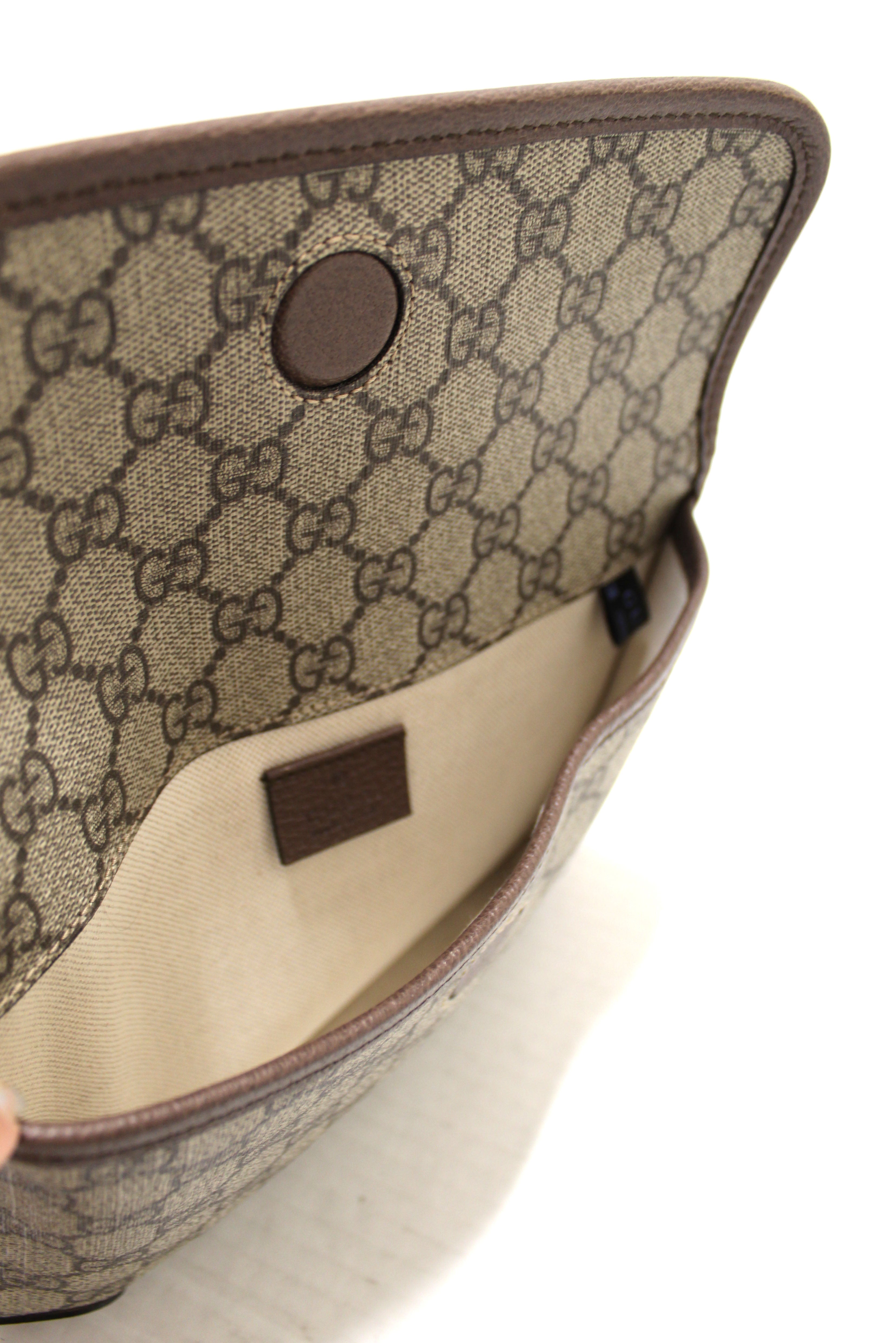 Authentic Gucci Brown GG Supreme Neo Vintage Belt Bag