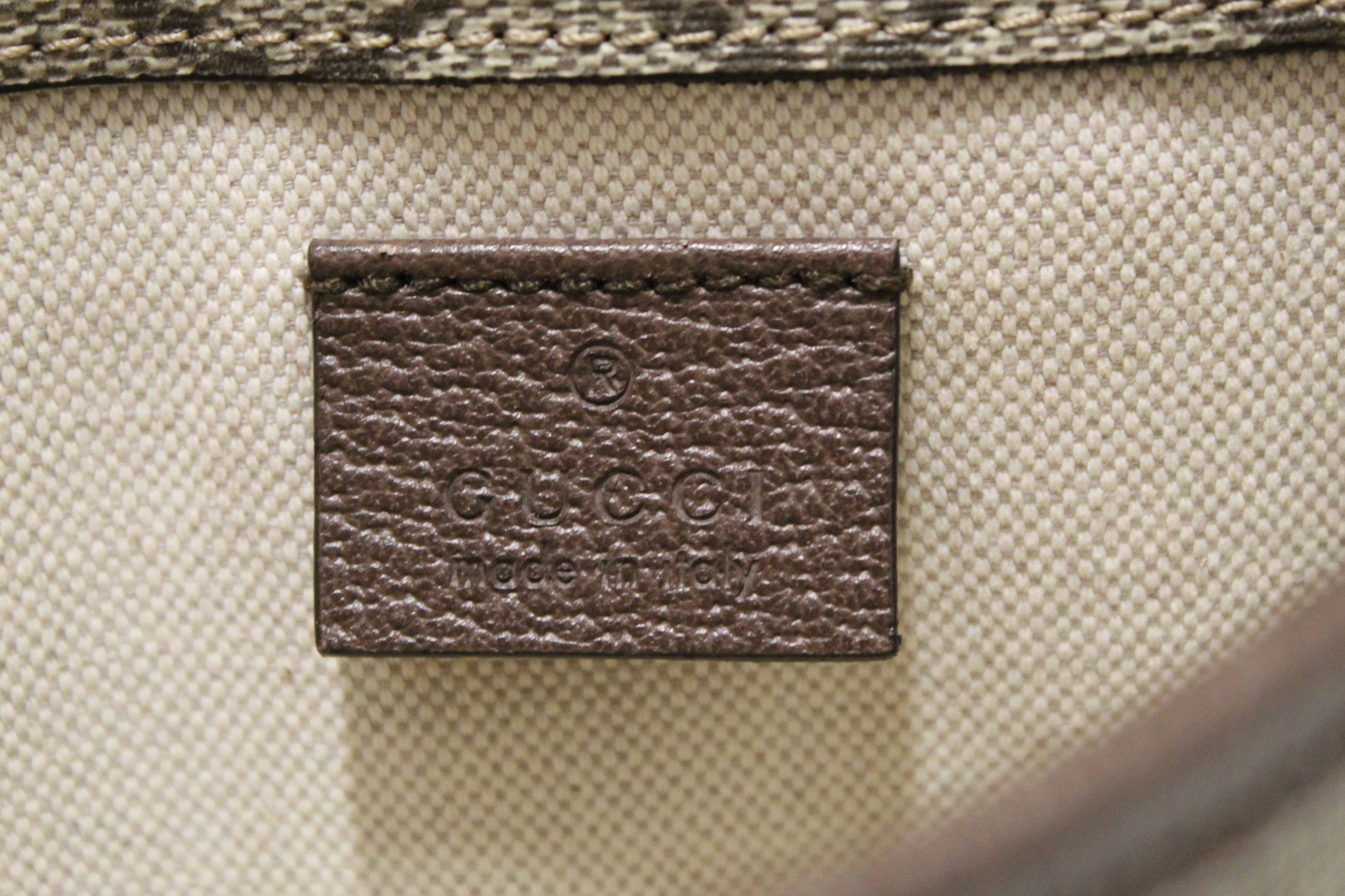 Authentic Gucci Brown GG Supreme Neo Vintage Belt Bag