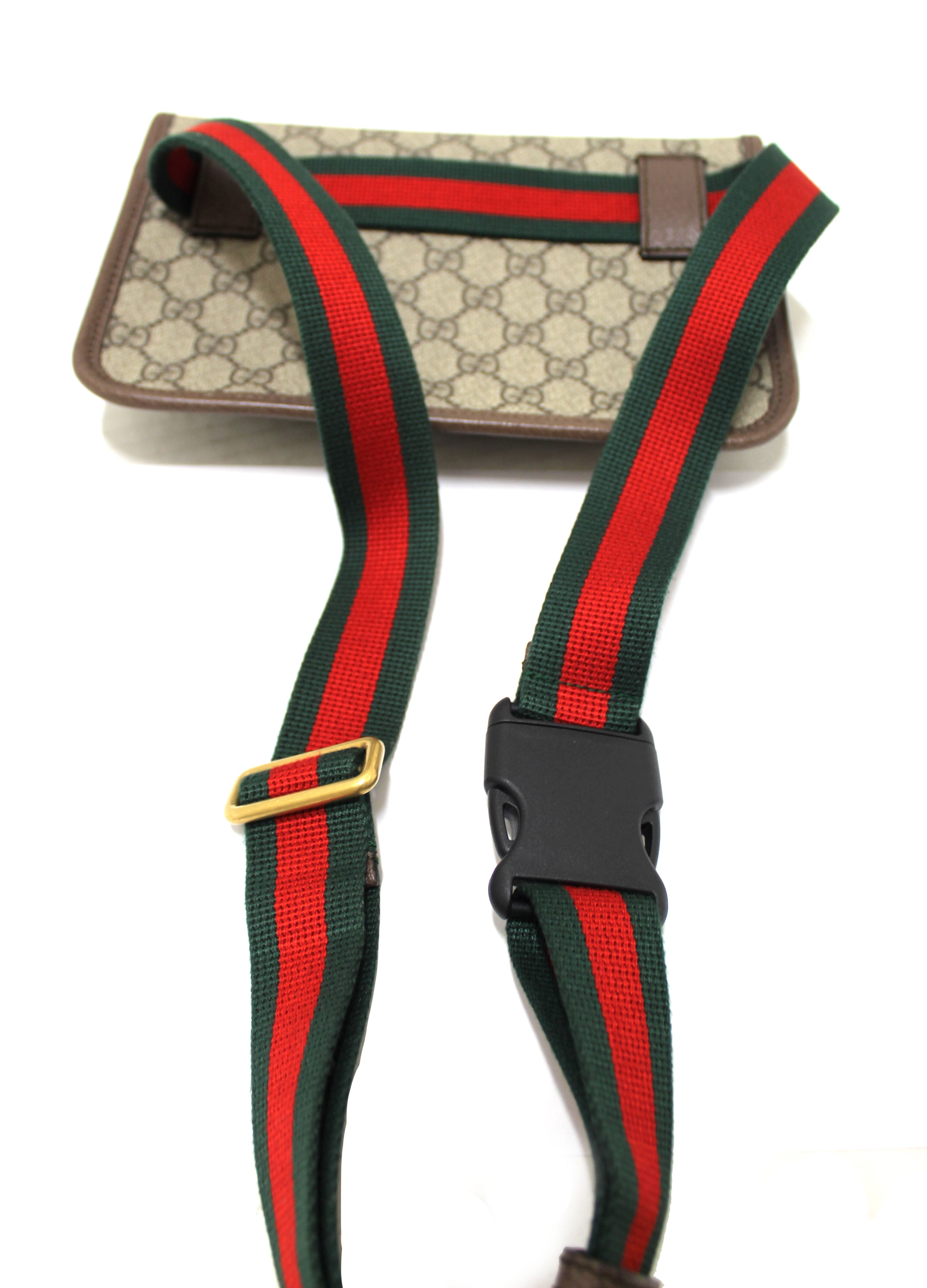 Authentic Gucci Brown GG Supreme Neo Vintage Belt Bag