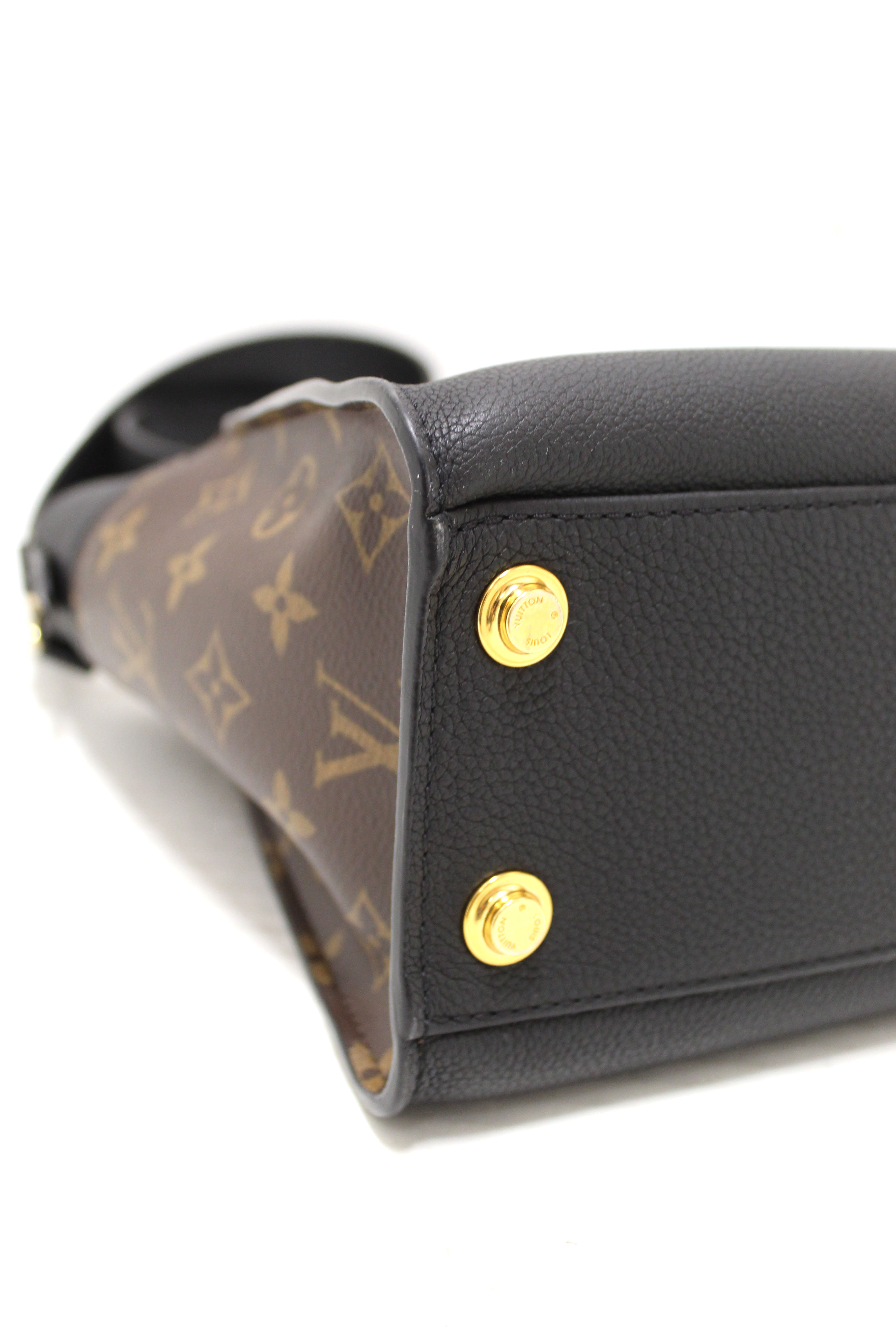 Authentic Louis Vuitton Monogram and Black On My Side PM Hand/Crossbody Bag