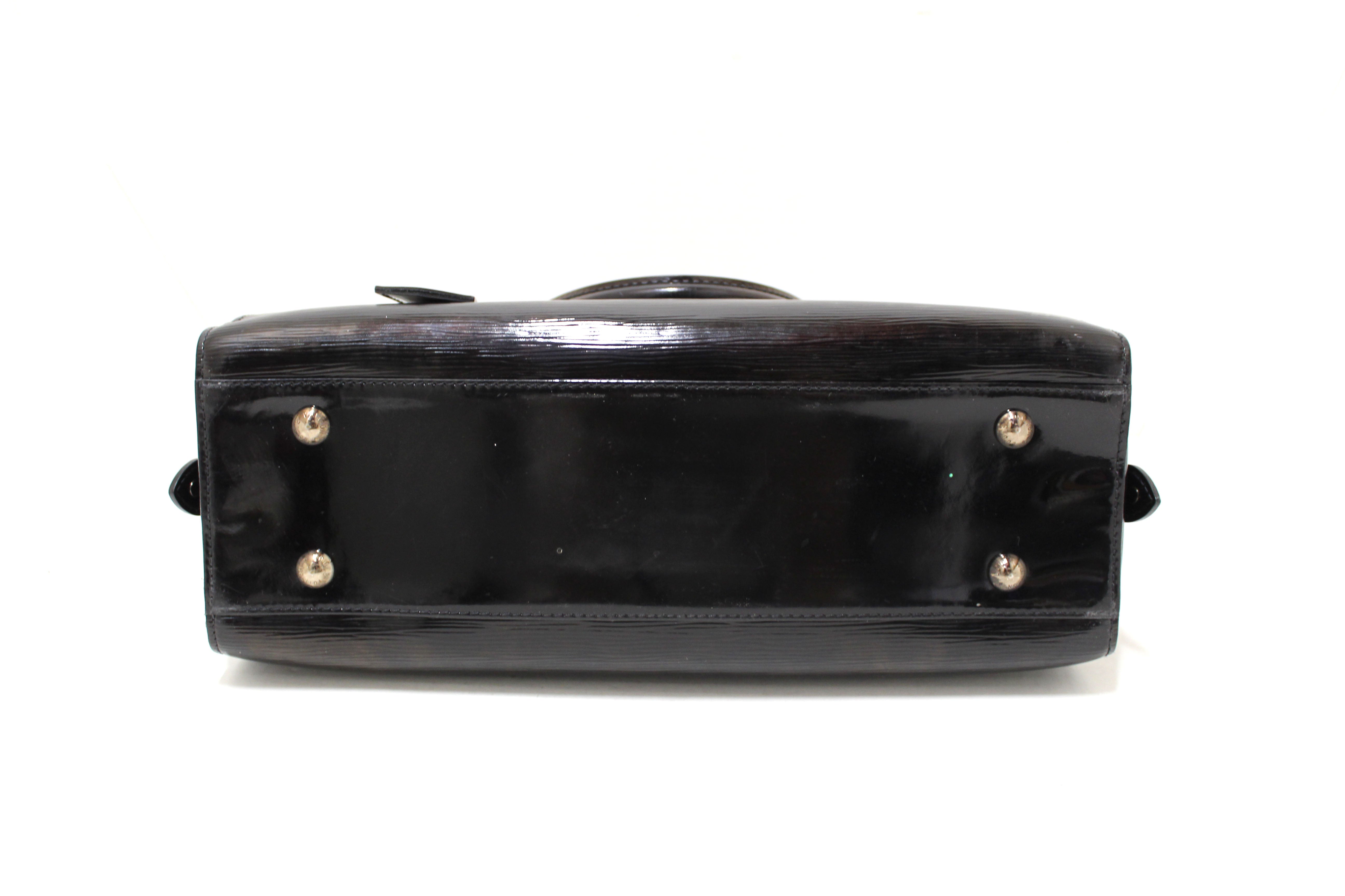 Authentic Louis Vuitton Black Electric Epi Leather Pont-Neuf GM Handbag