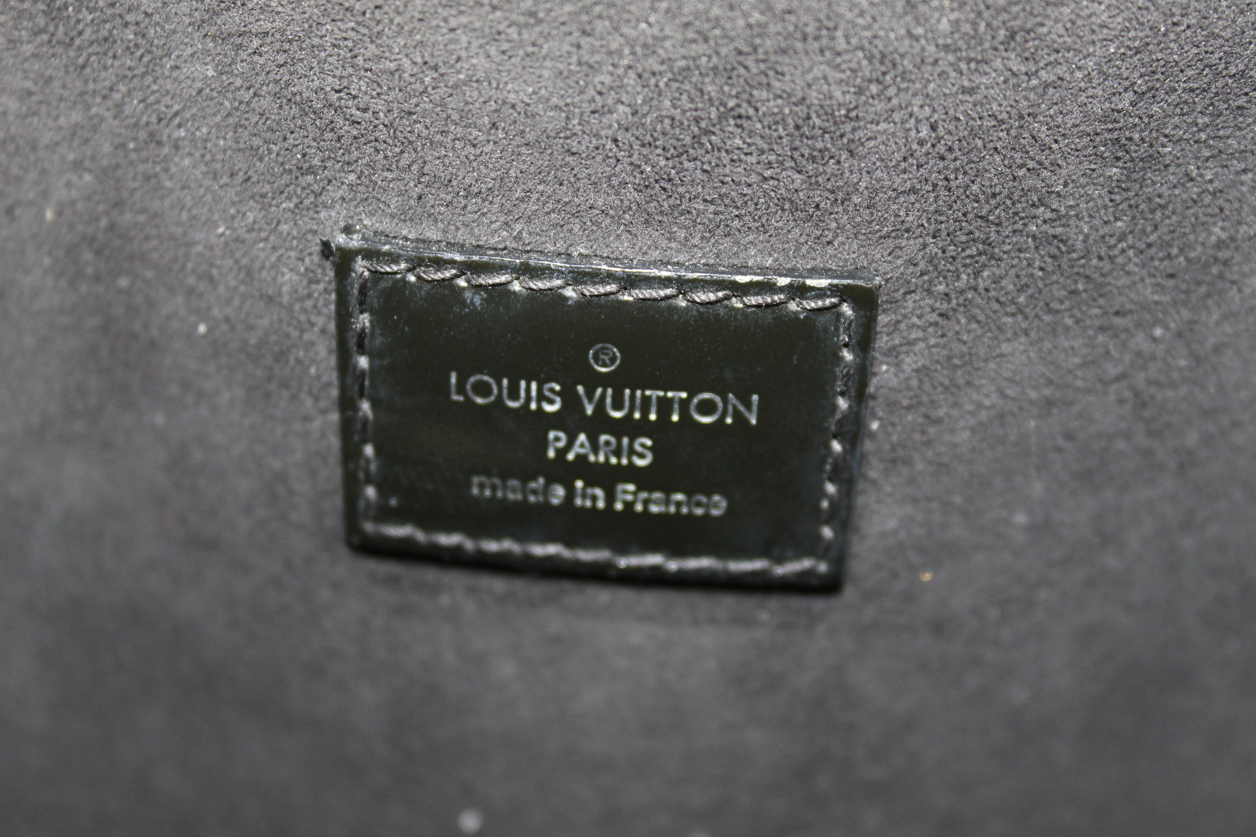 Authentic Louis Vuitton Black Electric Epi Leather Pont-Neuf GM Handbag
