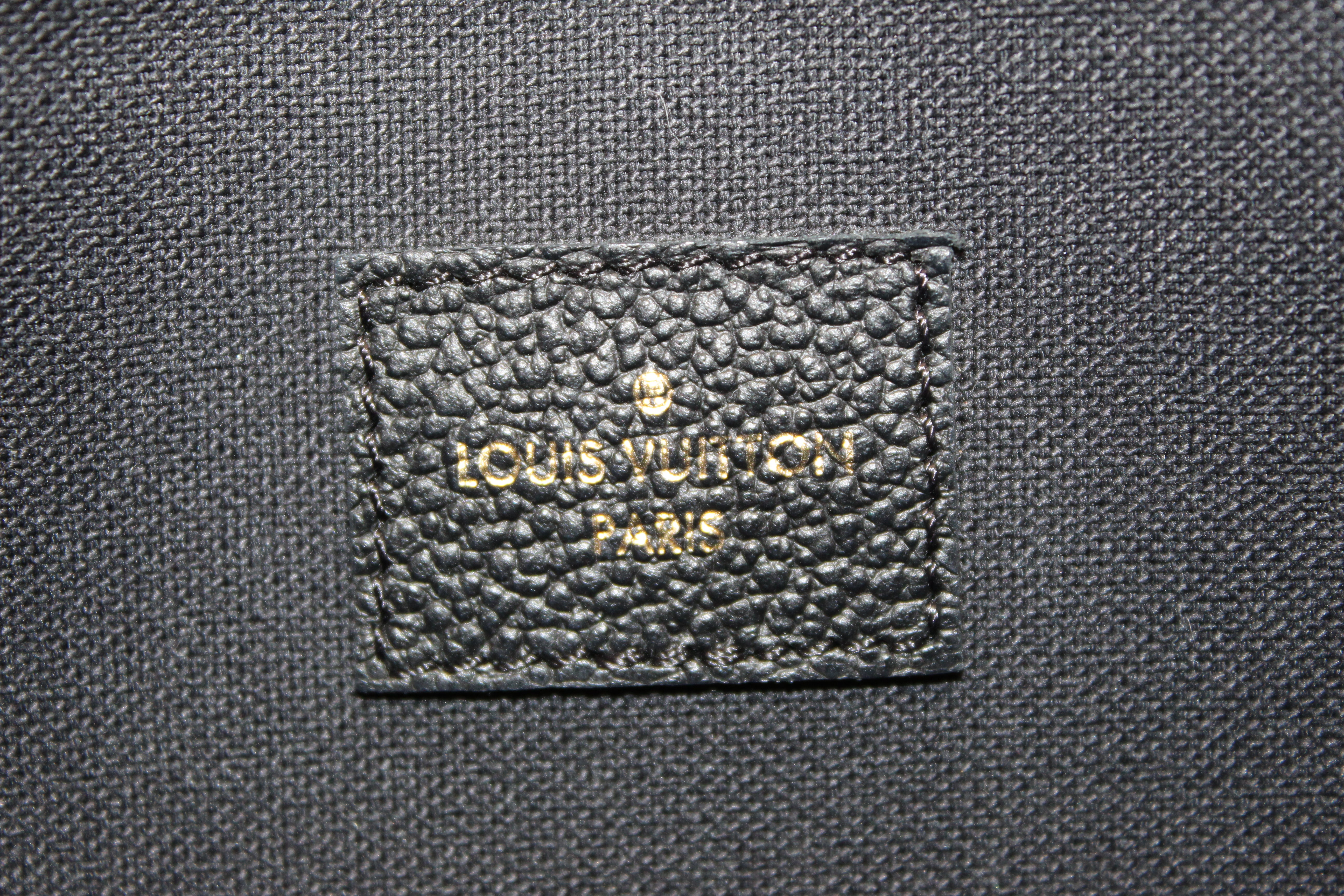 Authentic Louis Vuitton Black Monogram Empreinte Felicie Pochette Bag