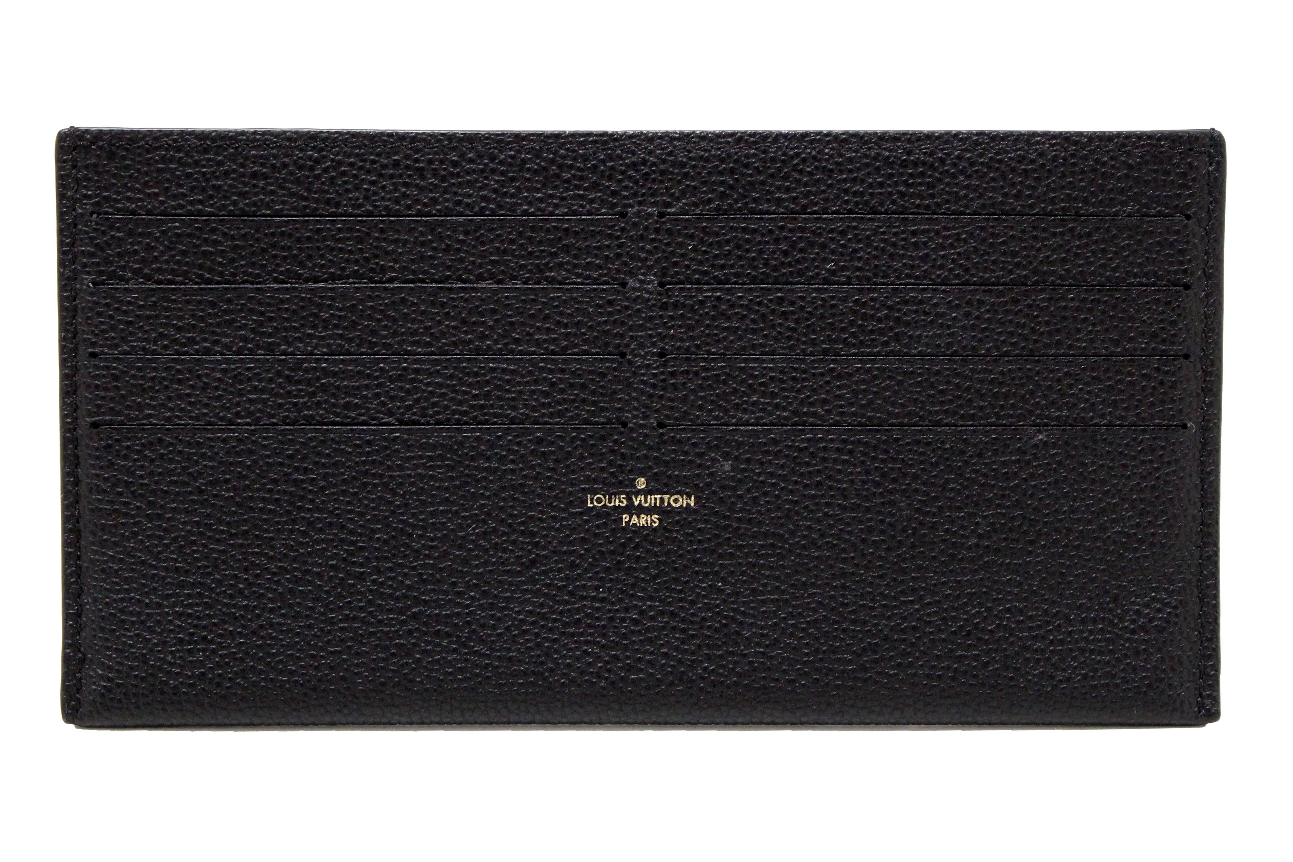 Authentic Louis Vuitton Black Monogram Empreinte Felicie Pochette Bag