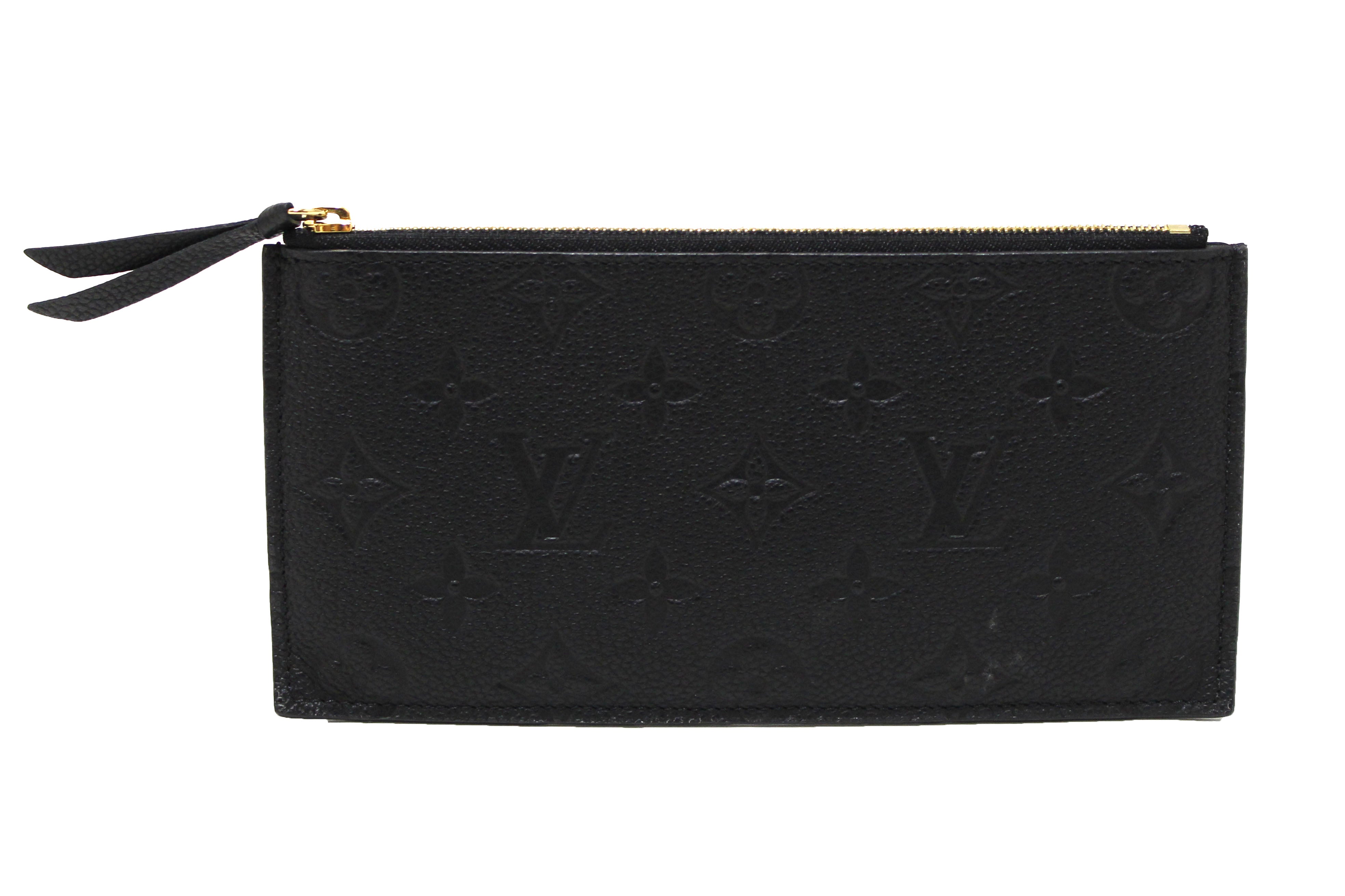Authentic Louis Vuitton Black Monogram Empreinte Felicie Pochette Bag