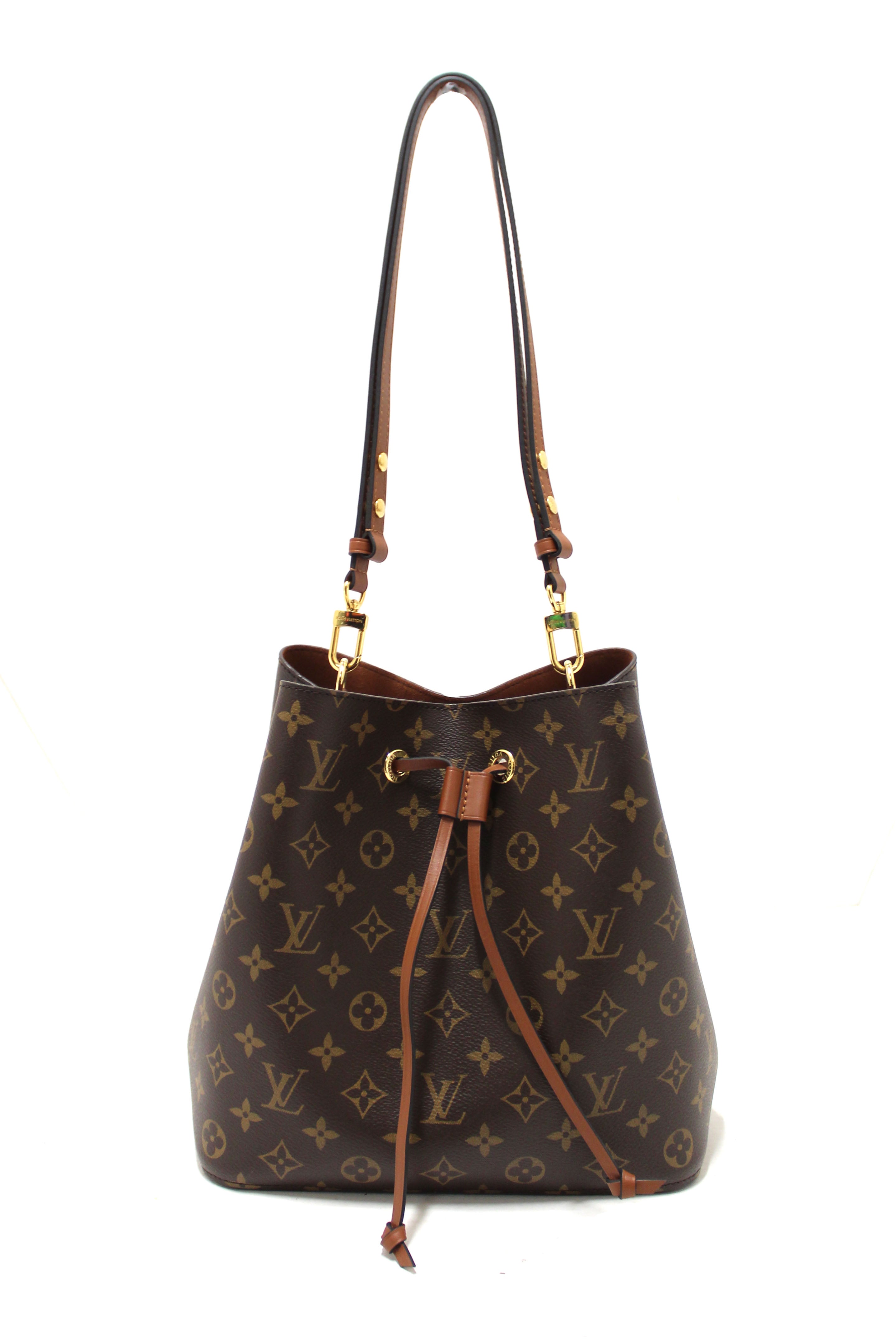 Authentic Louis Vuitton Classic Monogram Brown NeoNoe Shoulder Bucket Bag