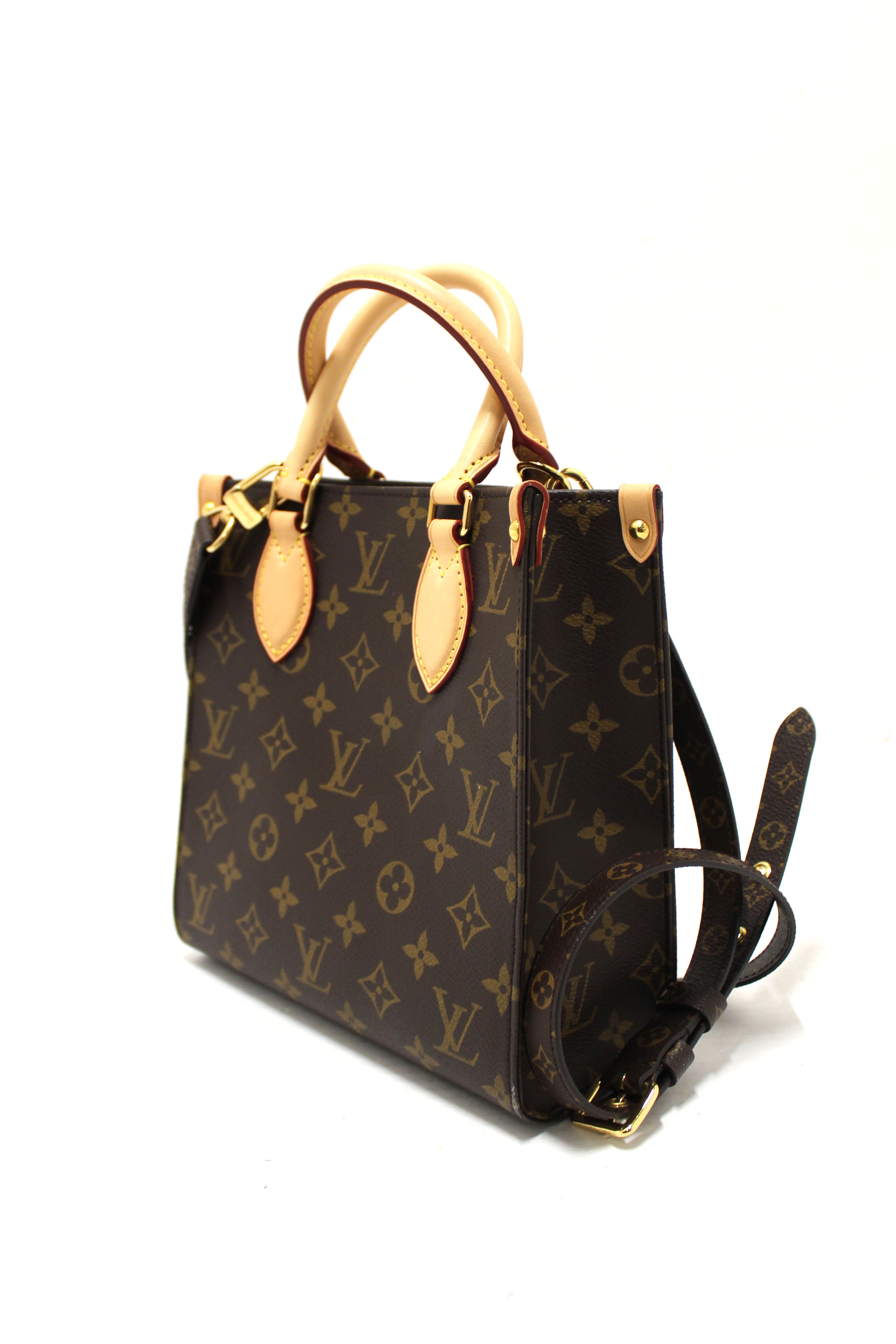 Authentic Louis Vuitton Classic Monogram Canvas Sac Plat BB Handbag