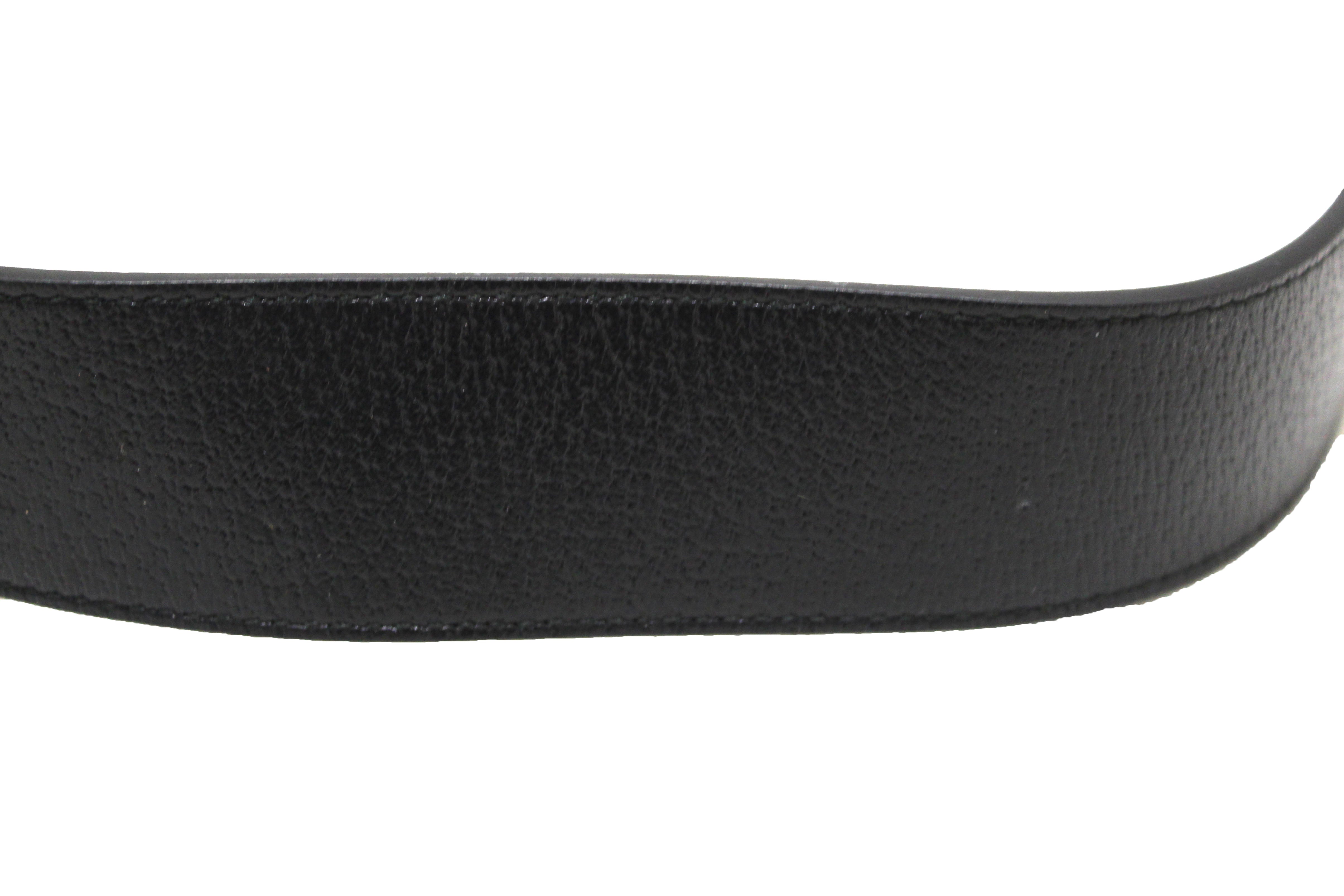 Authentic Gucci Black Leather GG Marmont with Maxi GG Belt Size 85