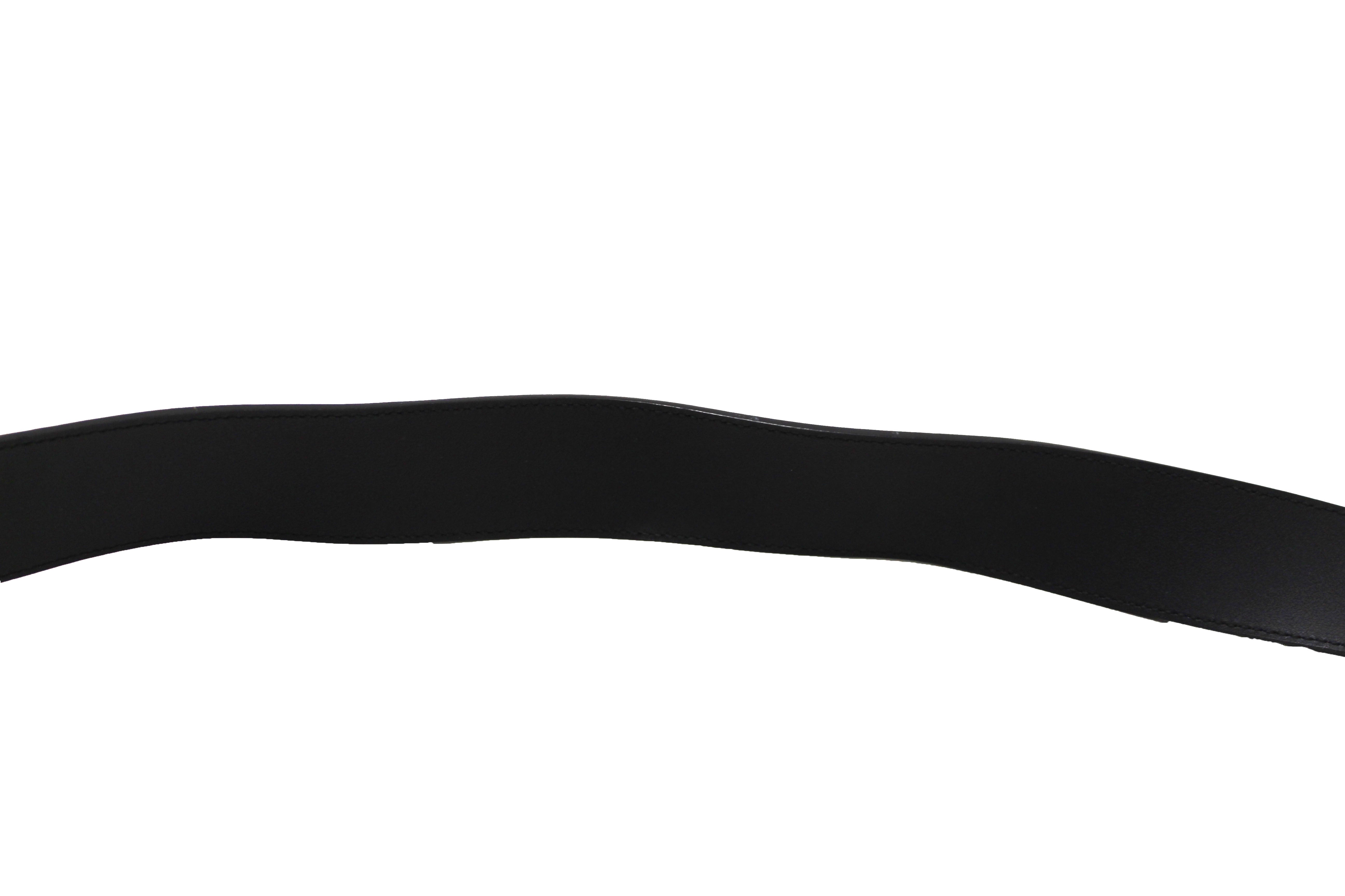 Authentic Gucci Black Leather GG Marmont with Maxi GG Belt Size 85