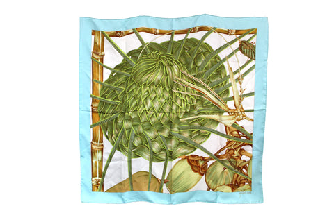 Authentic Hermes Silk Jardin Creole Scarf 90cm