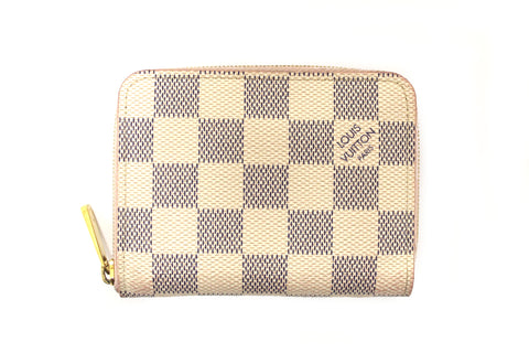 Authentic Louis Vuitton Damier Azur Zippy Coin Purse