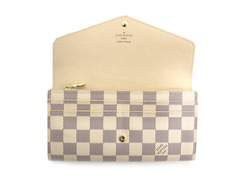 Authentic NEW Louis Vuitton Damier Azur Canvas Sarah Wallet