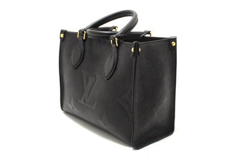 Authentic Louis Vuitton Black Empriente Leather OnTheGo PM Tote Bag