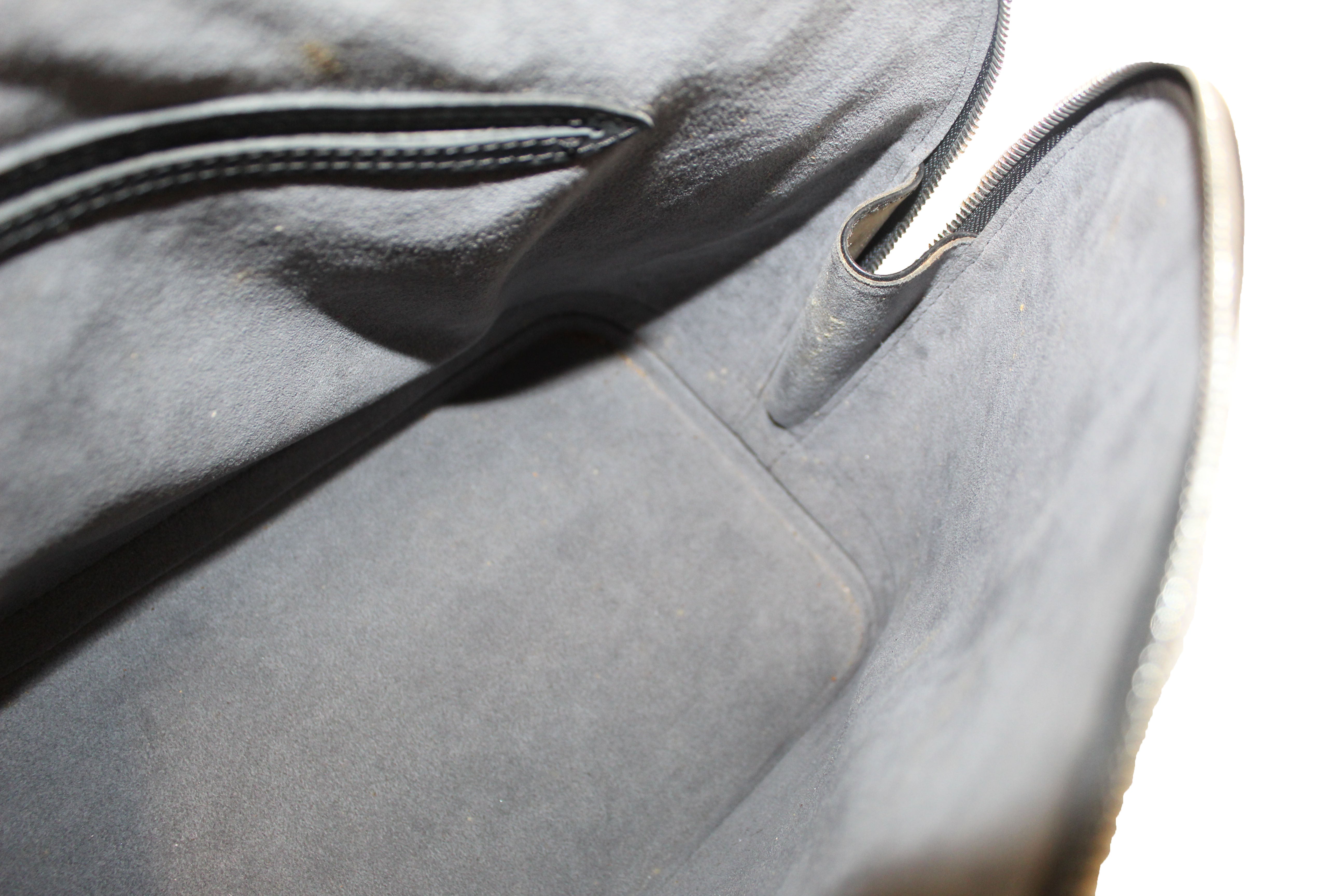 Authentic Louis Vuitton Black Epi Leather Alma PM Hand Bag