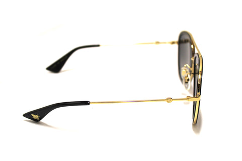 Authentic Gucci Black and Gold Sunglasses GG0062S