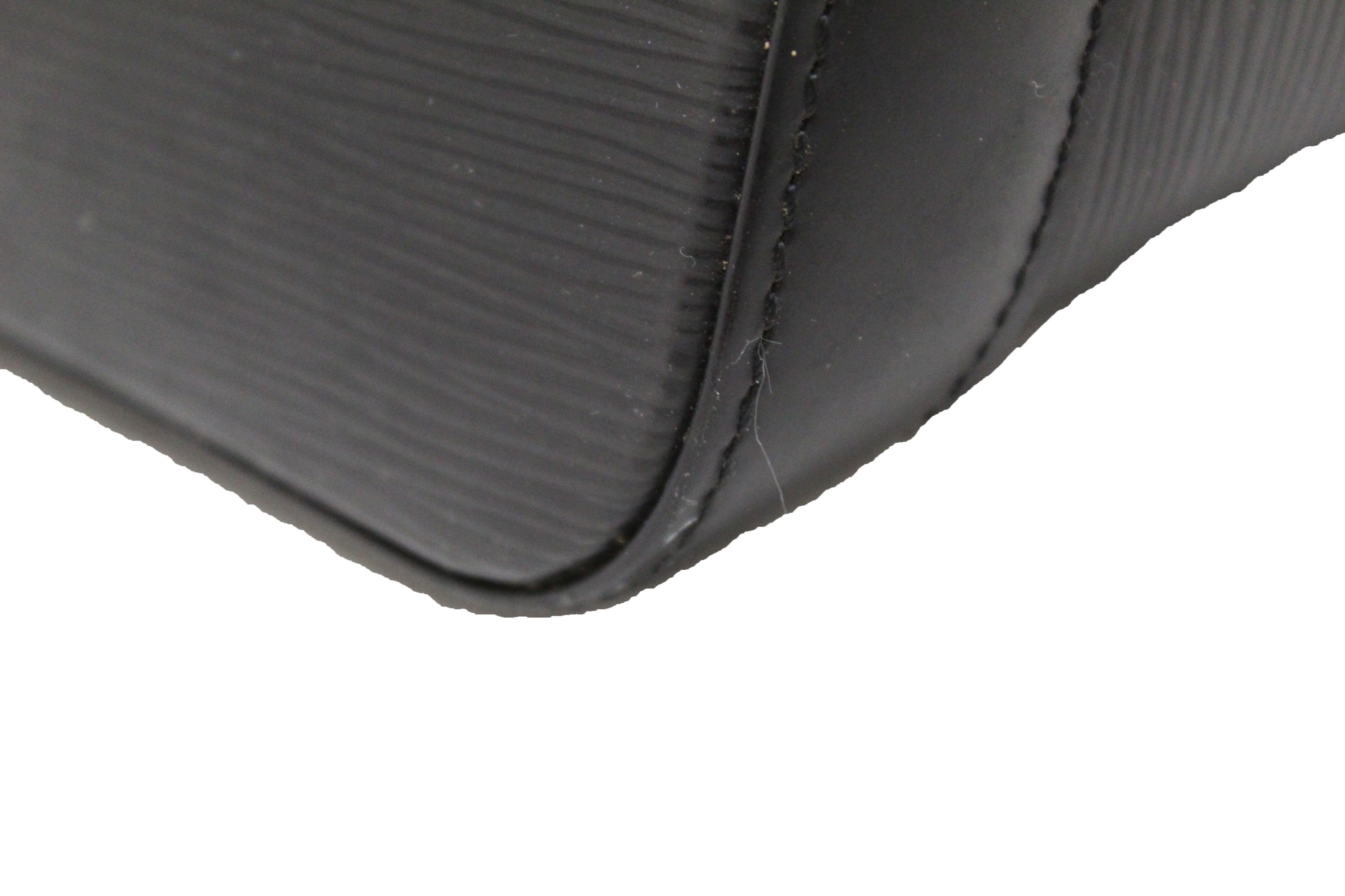 Authentic Louis Vuitton Black Epi Leather Alma PM Hand Bag