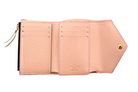 Authentic Louis Vuitton Classic Monogram Rose Ballerine Pink Victorine Wallet