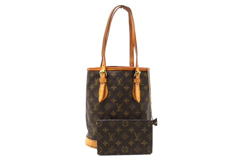Authentic Louis Vuitton Classic Monogram Bucket PM Shoulder Bag